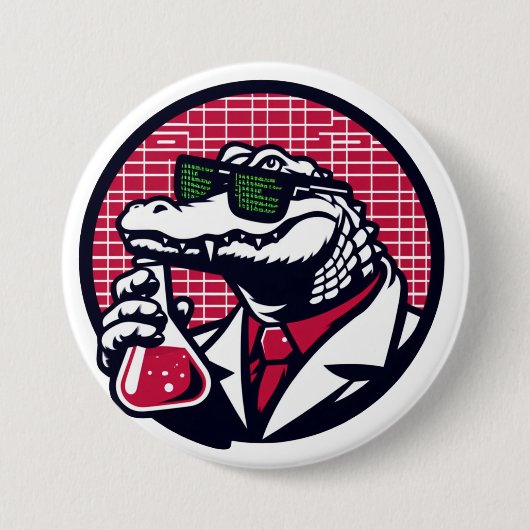 サイバーニュースゲーターボタン 缶バッジ (正面)