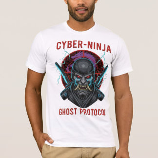 サイバーニンジャゴーストプロトコルTシャツ | サムライ鬼 Tシャツ
