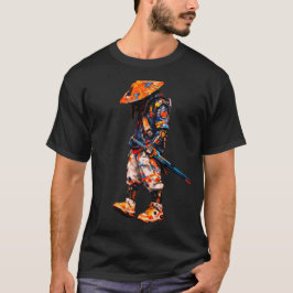 サイバーニンジャパレットナイフネオンオレンジ Tシャツ