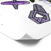 サイバーハッカーの落書き ポスター (角)