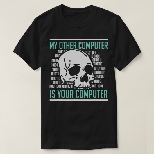 サイバーハッカーコンピュータセキュリティ専門家サイバーセキュリティ Tシャツ (デザイン正面)