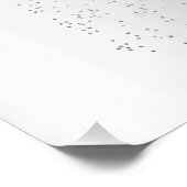 サイバーバイナミニマルリー単色銀灰色ルクス ポスター (コーナー)