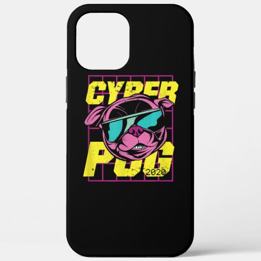 サイバーパグ | カッコいい Pug Dog Case-Mate iPhoneケース (裏面)