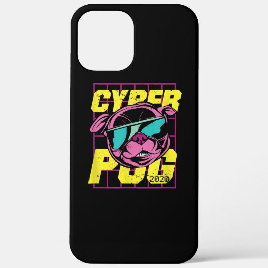 サイバーパグ | カッコいい Pug Dog Case-Mate iPhoneケース (裏面)