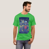 サイバーパンクなカップル 都市の少女 Tシャツ (正面フル)