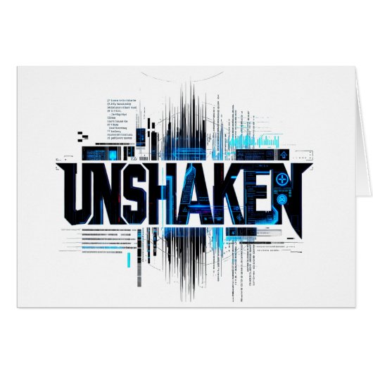 サイバーパンクな卓上サイン「UNSHAKEN」 (正面横)