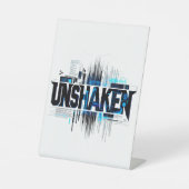 サイバーパンクな卓上サイン「UNSHAKEN」 台座サイン (正面)