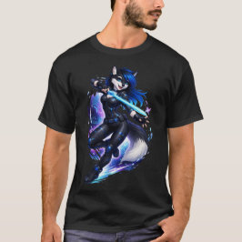 サイバーパンクのキツネ娘 Tシャツ