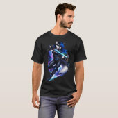 サイバーパンクのキツネ娘 Tシャツ (正面フル)