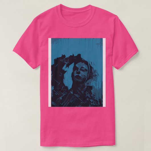 サイバーパンクの少女 Tシャツ (デザイン正面)