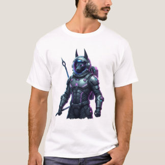 サイバーパンクの戦士未来的なサイエンスフィクション グラフィックTシャツ Tシャツ