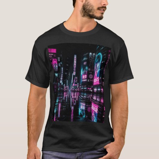 サイバーパンクの雨 Tシャツ (正面)