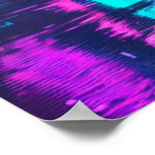 サイバーパンクアニメ女子レインシティポスター ポスター (角)