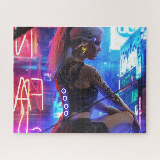サイバーパンクガールパズル ジグソーパズル (横)