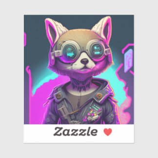 サイバーパンクキツネ シール