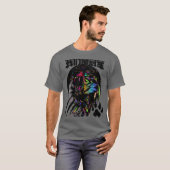 サイバーパンクサムライネオン戦士Tシャツ Tシャツ (正面フル)