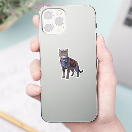 サイバーパンクサーキットキャット - ネオンテックビースト シール (スマートフォン)