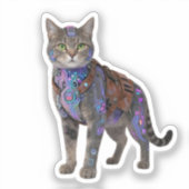 サイバーパンクサーキットキャット - ネオンテックビースト シール (正面)