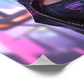 サイバーパンクシック – ネオンバラポスター ポスター (角)