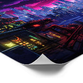 サイバーパンクシティウォーターフロント ポスター (角)