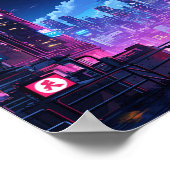 サイバーパンクシティナイトカフェ ポスター (角)