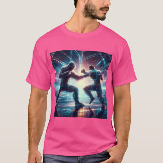 サイバーパンクスタイル未来的mma戦 tシャツ
