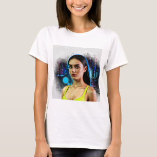 サイバーパンクデザイン – 未来的なネオン美学 Tシャツ