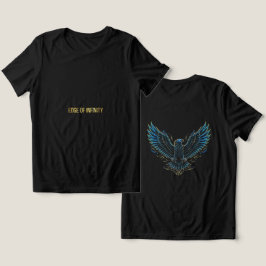 サイバーパンクネオンイーグルグリッチTシャツ トライブレンドTシャツ