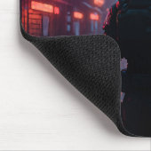 サイバーパンクネオン戦士マウスパッド – 未来的なSci-F マウスパッド (コーナー)