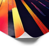 サイバーパンクネオン通り – 未来的なSFシティアート ポスター (コーナー)