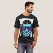 サイバーパンクハッカーコンピュータギークデザイン3 Tシャツ (正面フル)