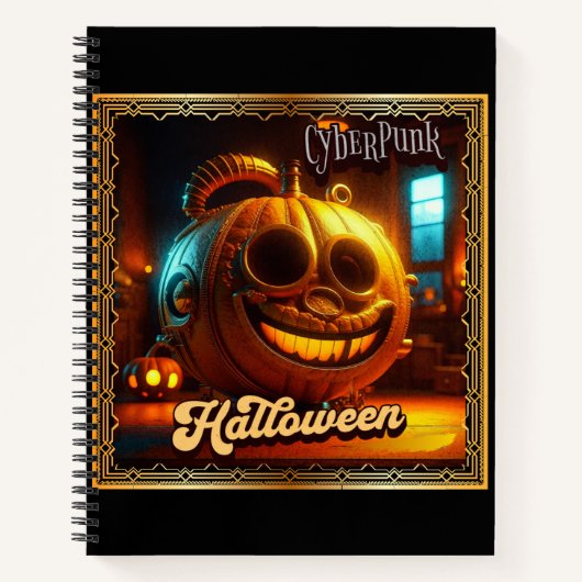 サイバーパンクハロウィンカボチャ ノートブック (正面)