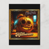 サイバーパンクハロウィンカボチャ ポストカード (正面)