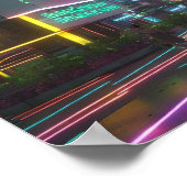 サイバーパンクバンコクスクンビットの未来的なビジョン ポスター (角)