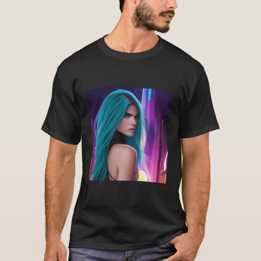 サイバーパンクパーティー時間 Tシャツ (正面)