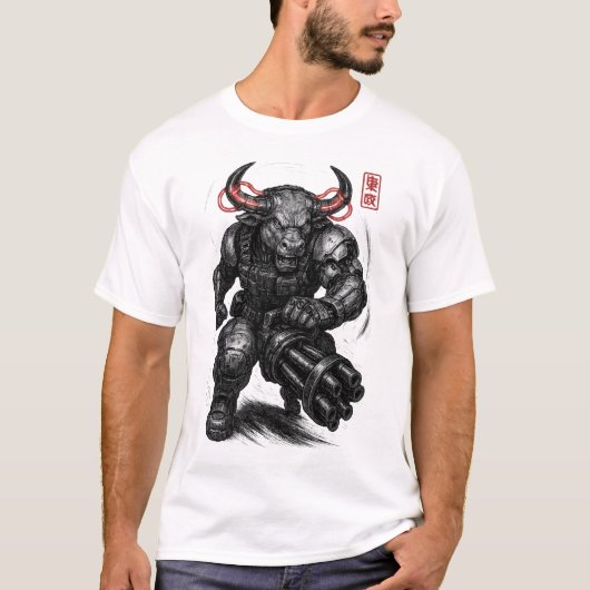 サイバーパンクブル(バーサーカー) Tシャツ (正面)