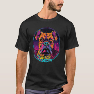 サイバーパンクボクサー愛犬ママ未来的ボクサー Tシャツ