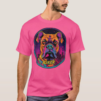サイバーパンクボクサー未来的ボクサー犬 Tシャツ