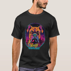 サイバーパンクボクサー歩くクラブフューチャースティック犬 Tシャツ