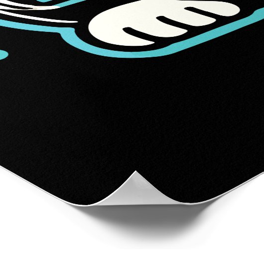 サイバーパンクロボット招き猫ラッキーキャットお金 ポスター (角)