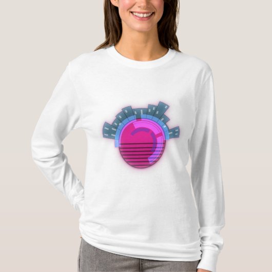 サイバーパンク世界の街 Tシャツ (正面)