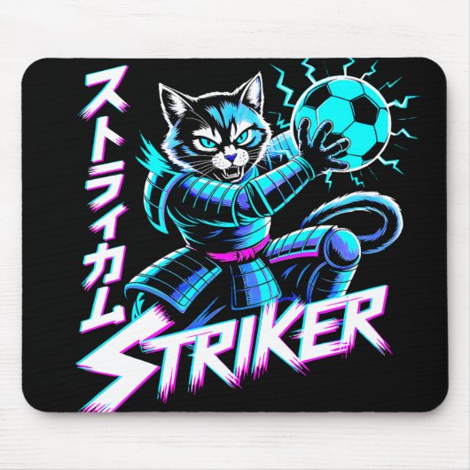 サイバーパンク侍ストライカー ゲーミング eスポーツデザイン マウスパッド (正面)