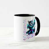 サイバーパンク侍猫サッカー マグカップ (正面右)