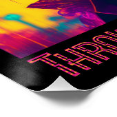 サイバーパンク合成波マルディグラスウーマン光沢ポスター ポスター (コーナー)