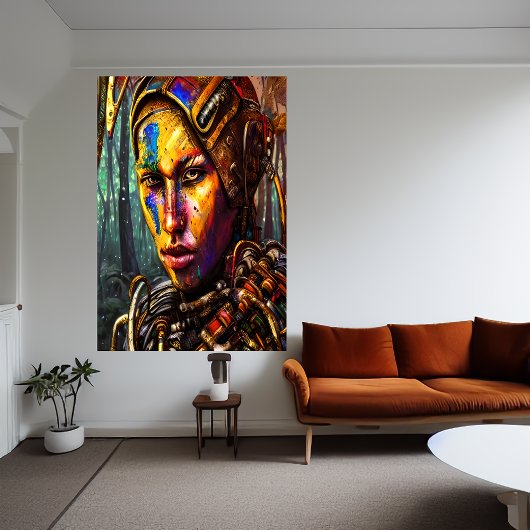 サイバーパンク女性戦士 | AIアートポスター ポスター