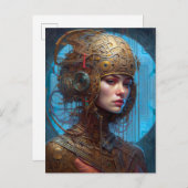 サイバーパンク女性科学小説 ポストカード (正面/裏面)