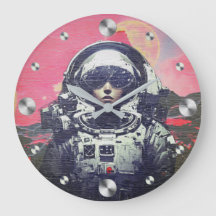 サイバーパンク宇宙飛行士 - ピンクのネオンスペース