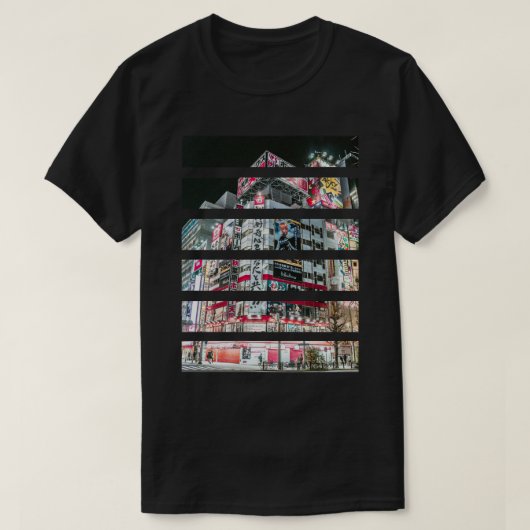 サイバーパンク日本都市景観 Tシャツ (デザイン正面)
