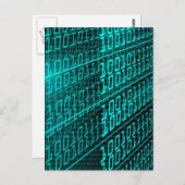 サイバーパンク未来型コンピュータ技術回路 ポストカード (正面/裏面)