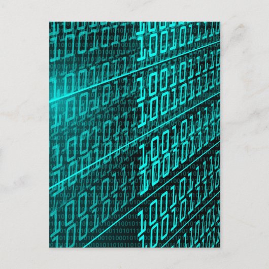 サイバーパンク未来型コンピュータ技術回路 ポストカード (正面)
